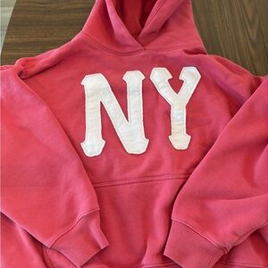 PacSun red NY Hoodie with White Lettering